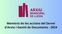Memoria de las acciones del Servicio de Archivo del año 2024