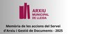 Memoria de las acciones del Servicio del Arxiu Municipal del año 2025
